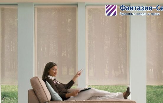 Рулонные шторы с электроприводом Somfy
